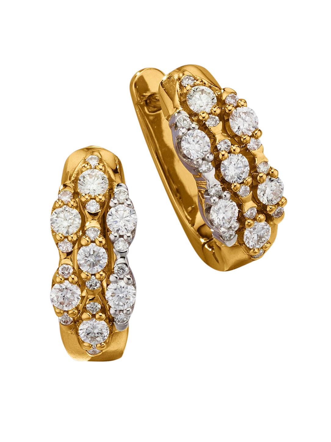 Produktbild von Creolen / Gold 585 / Brillant Tricolor One Size