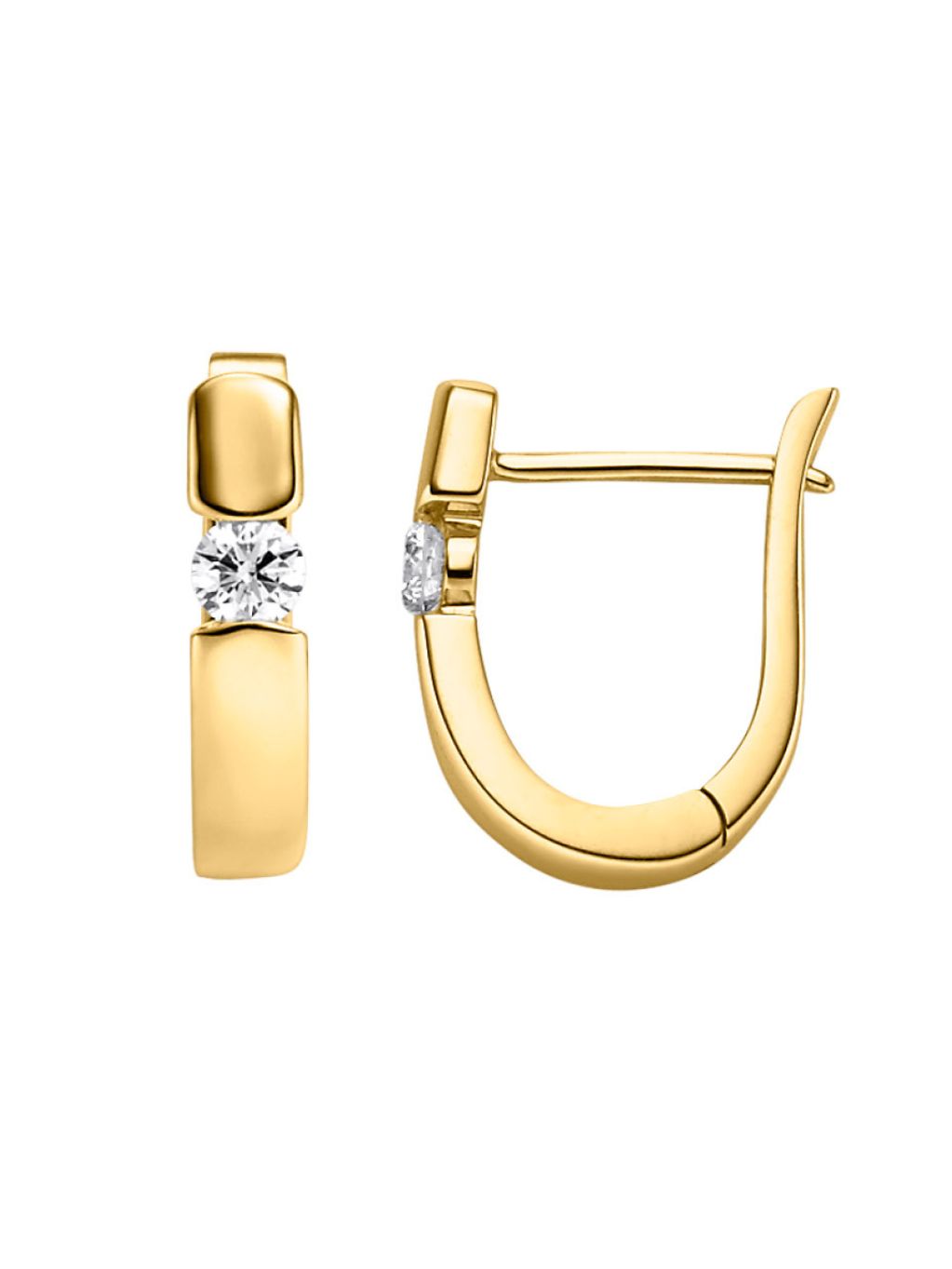 Produktbild von Creolen / Gold 585 / Brillant Gelbgold