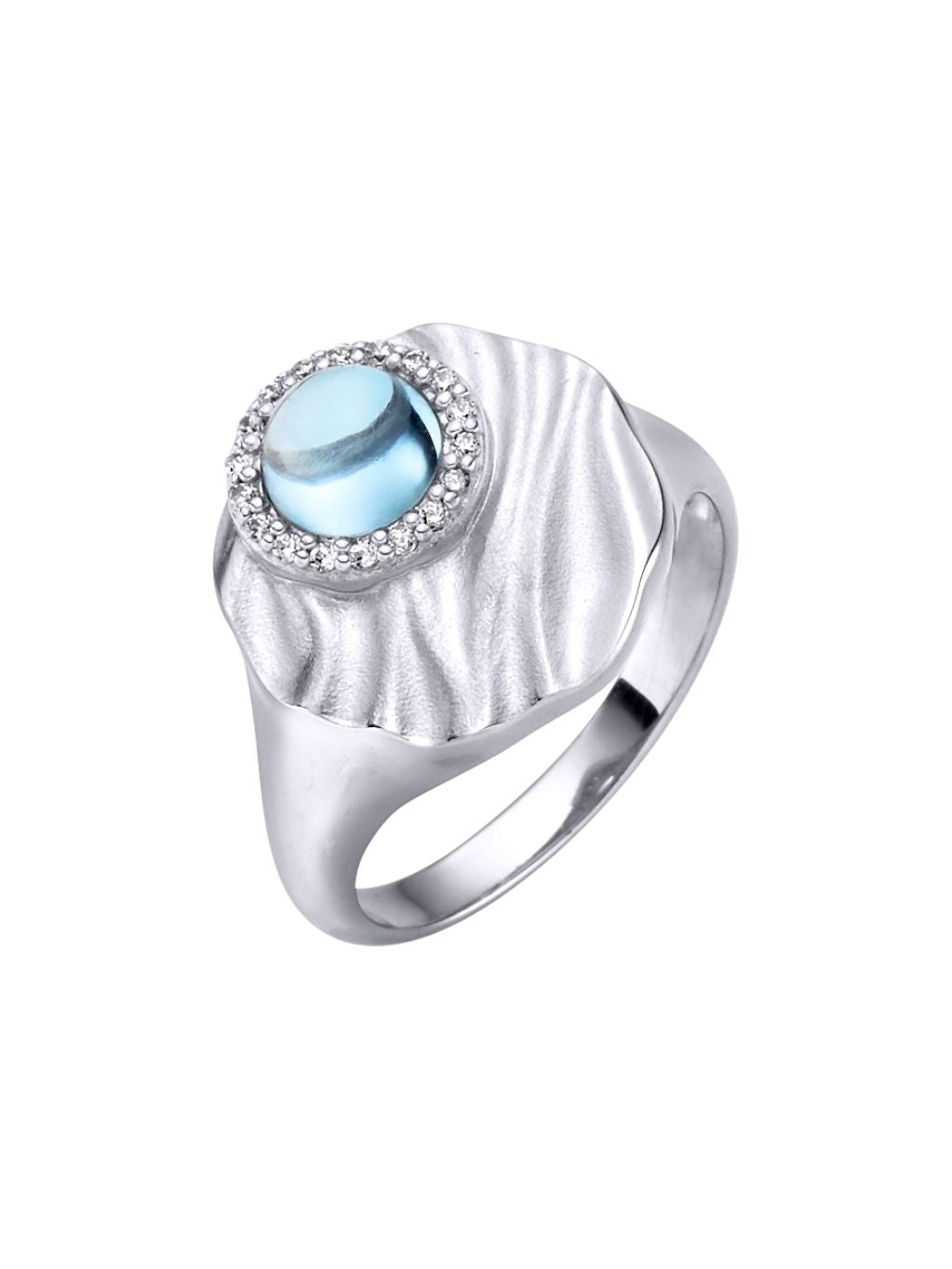 Produktbild von Damenring Frost Weißgold 56