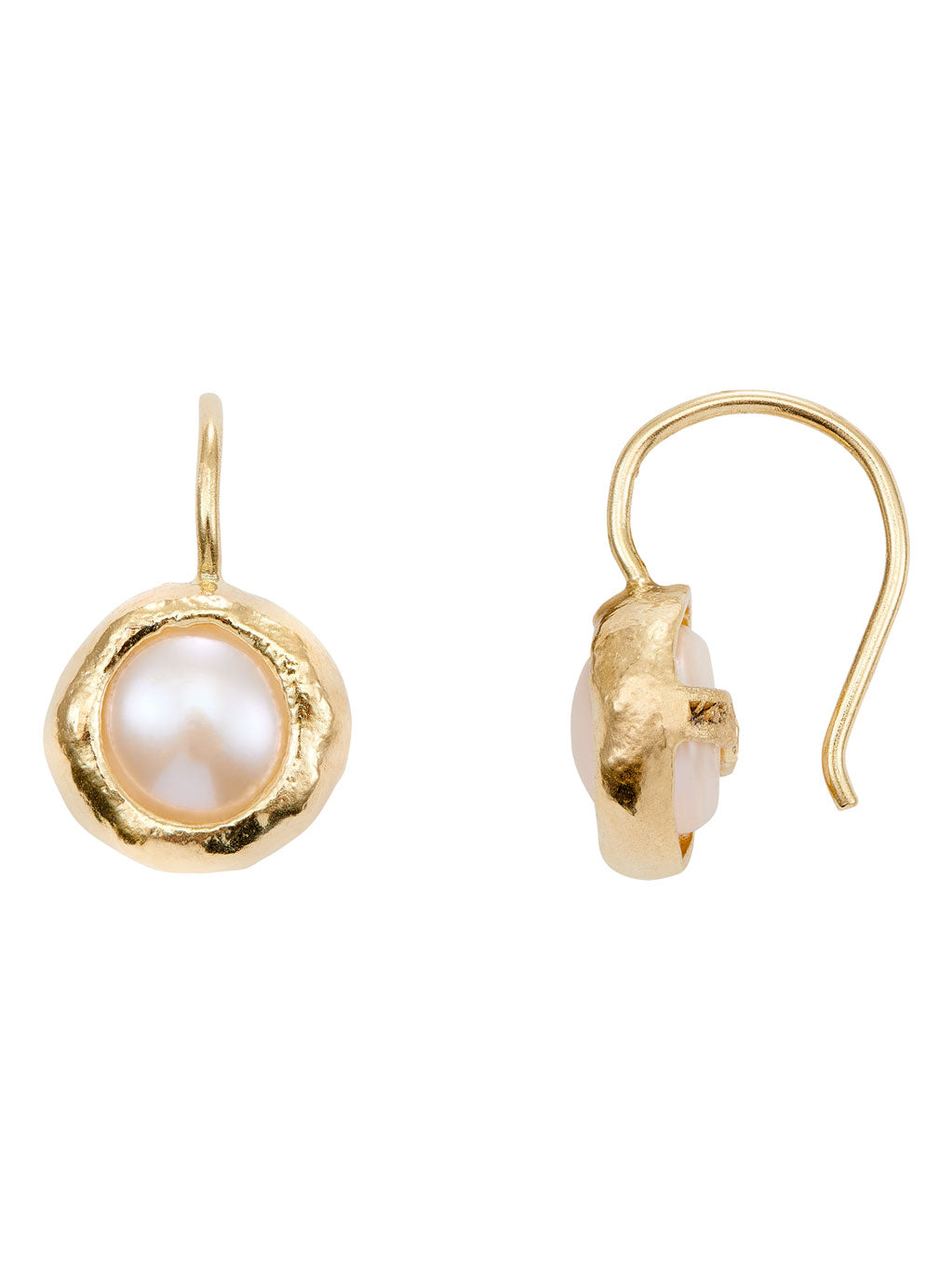 Produktbild von Ohrringe / Silber 925 / Perle Gelbgold