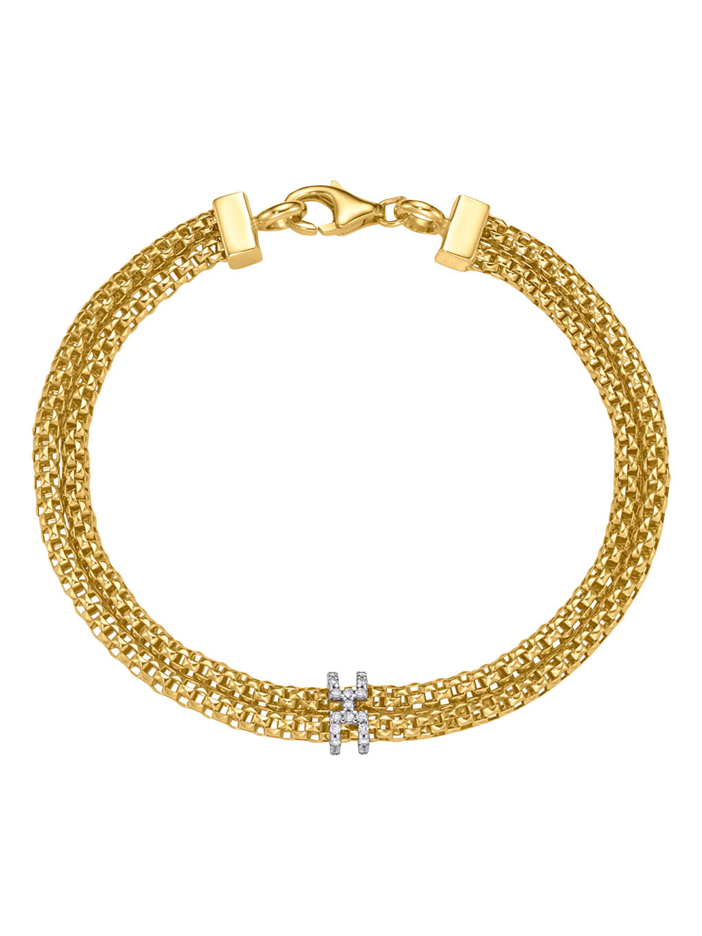 Produktbild von Armband / Gold 585 / Brillant Bicolor 19