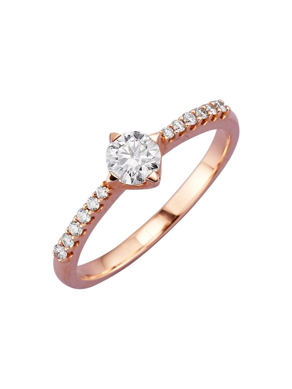 Produktbild von Ring / Gold 750 / Brillant Roségold 56