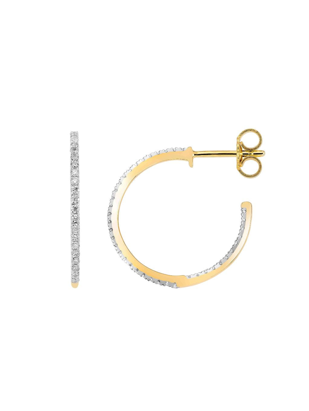 Produktbild von Creolen / Gold 585 / Brillant Bicolor