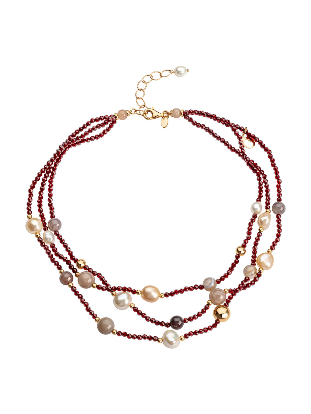 Produktbild von Kette / Silber 925 / Perle Rot 40