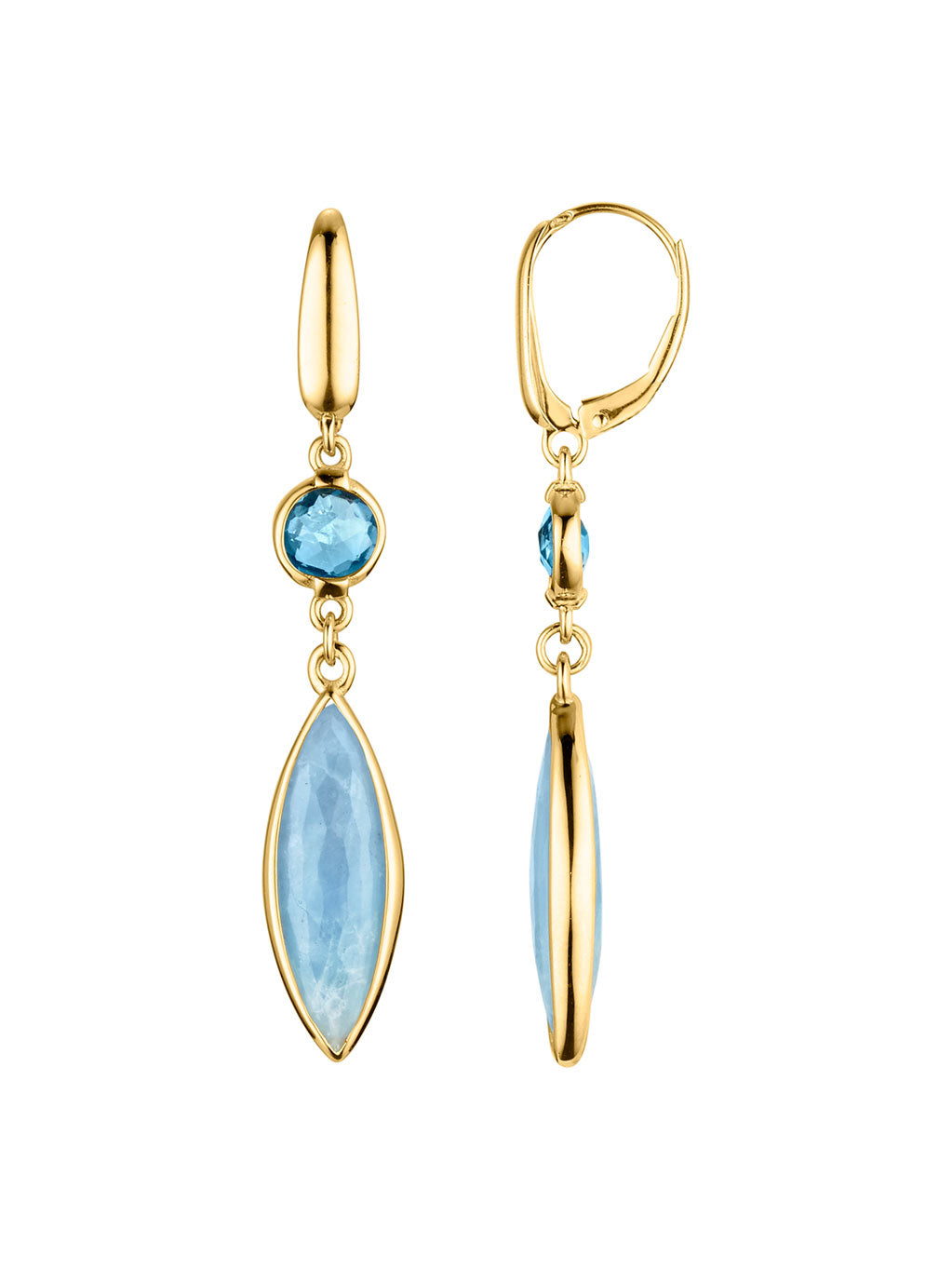 Produktbild von Ohrringe / Gold 585 / Aquamarin Blau