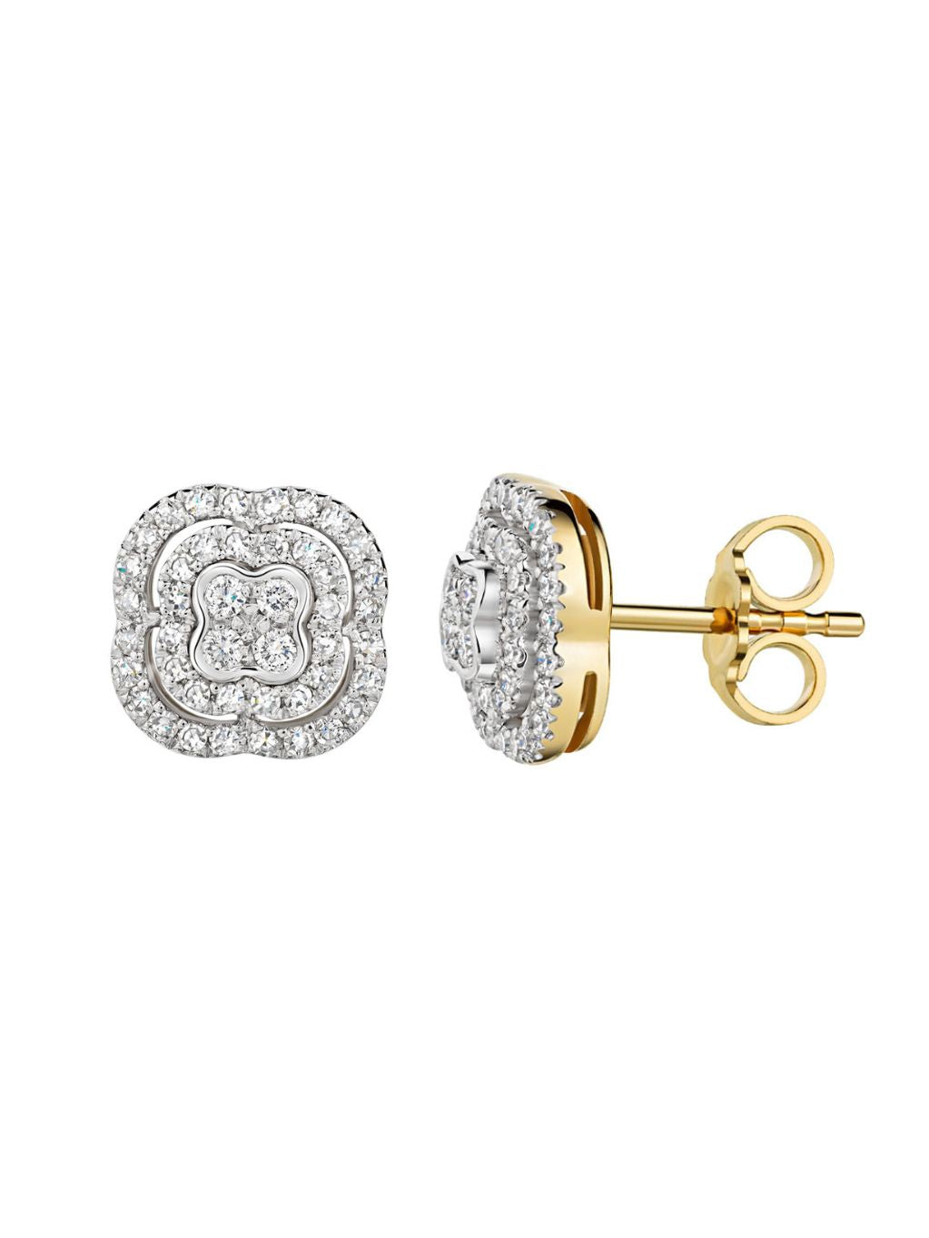 Produktbild von Ohrstecker / Gold 585 / Brillant Bicolor
