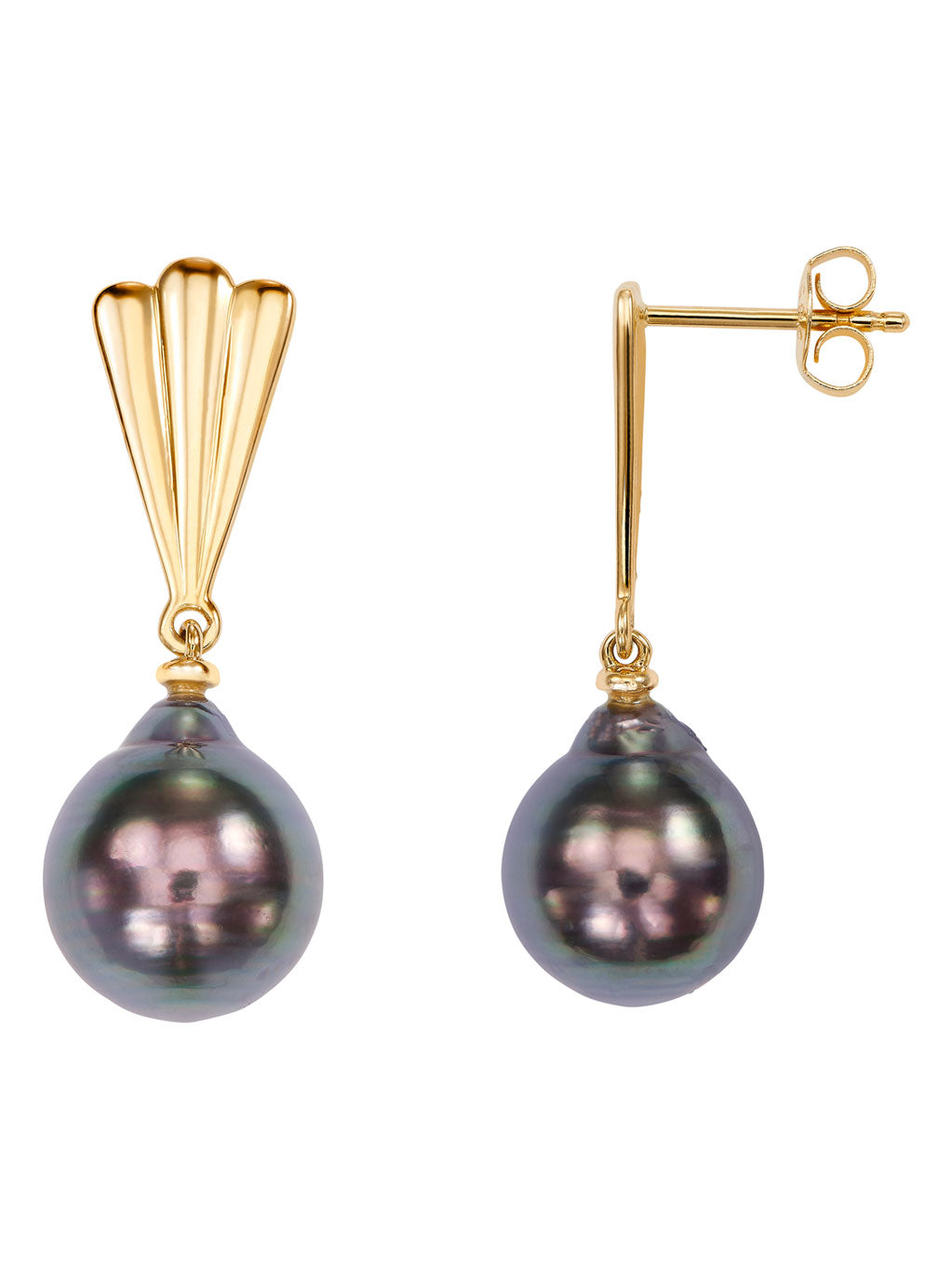 Produktbild von Ohrringe / Gold 585 / Perle Schwarz