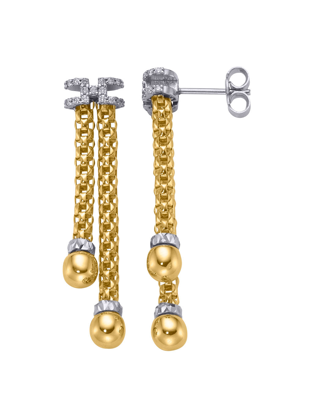 Produktbild von Ohrstecker / Gold 585 / Brillant Bicolor
