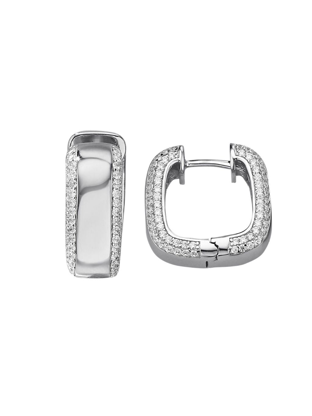 Produktbild von Creolen / Silber 925 / Zirkonia Silber Ohne Größe