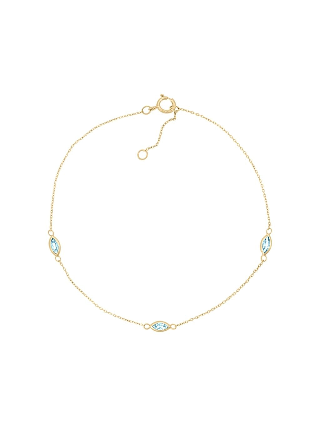 Produktbild von Armband / Gold 375 / Blautopas Blau 20