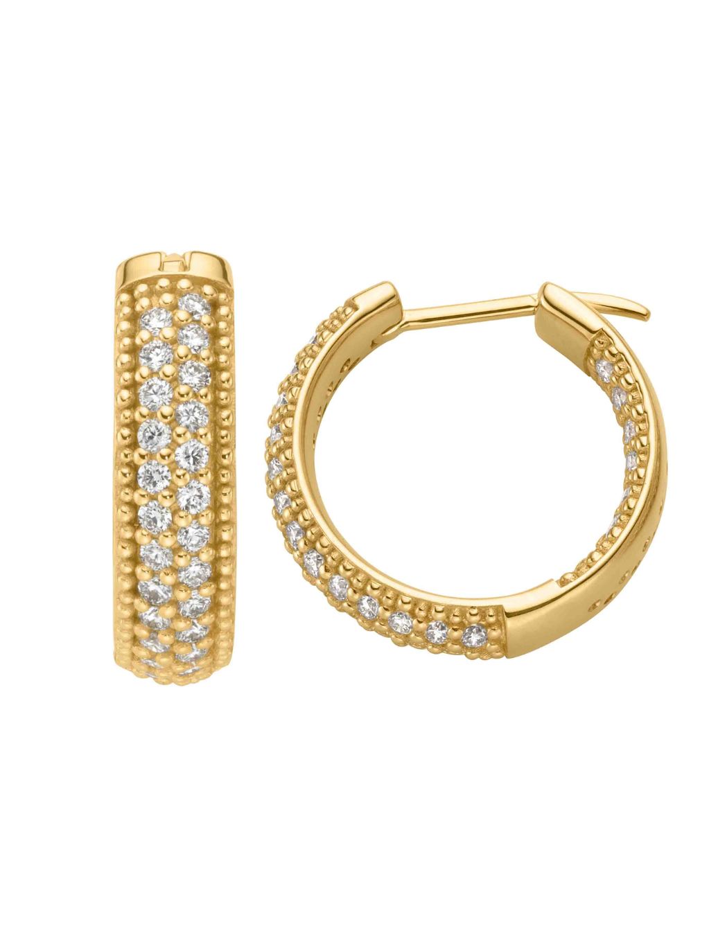 Produktbild von Creolen / Gold 585 / Brillant Gelbgold