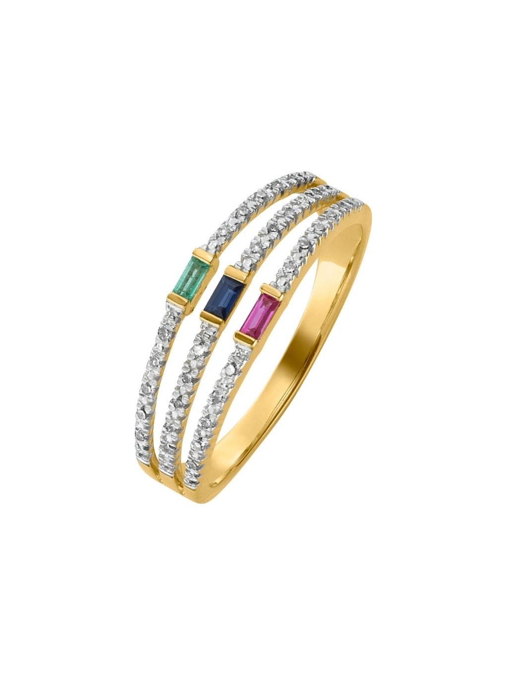 Produktbild von Ring / Gold 585 / Farbstein Multicolor 60