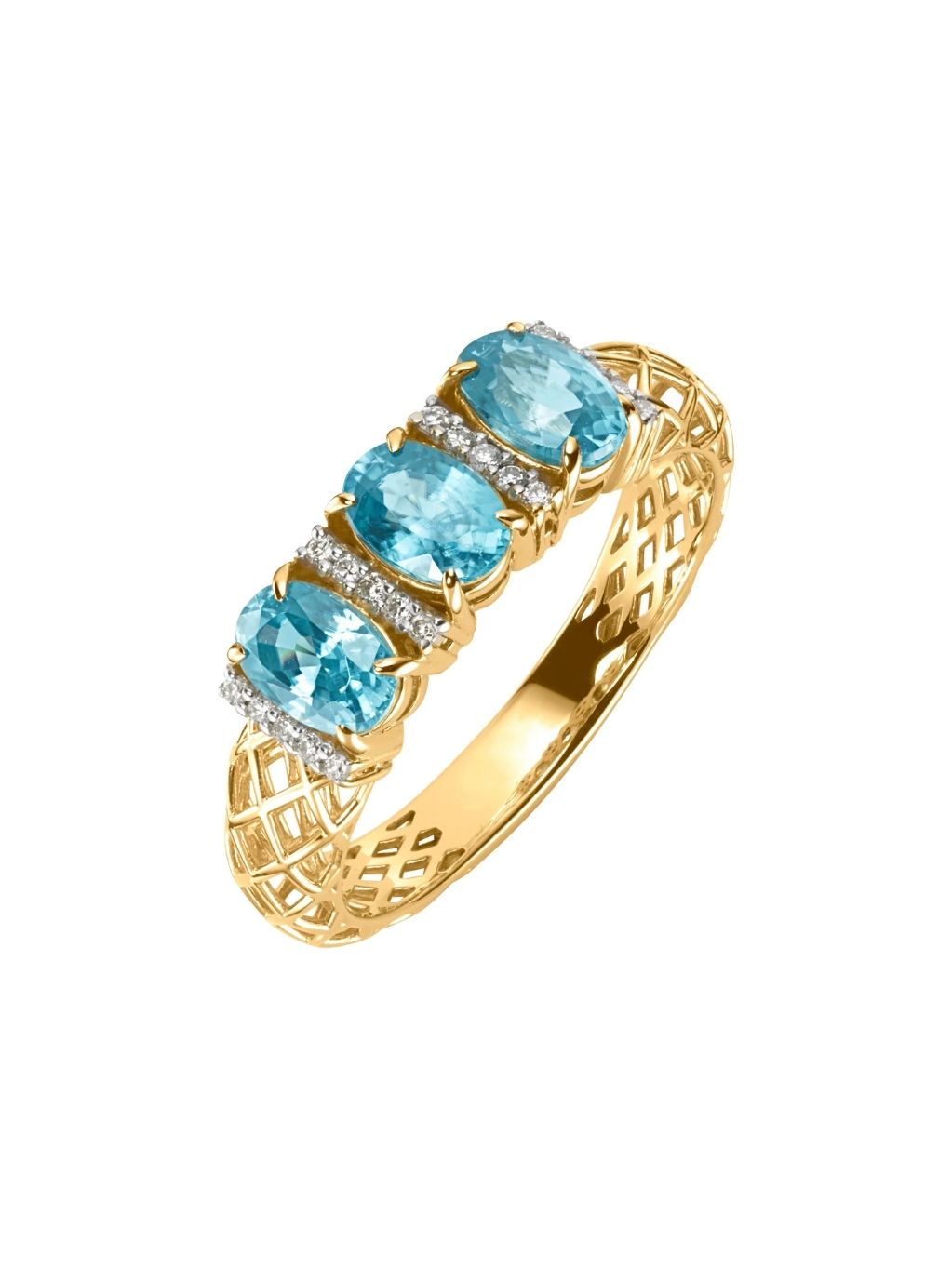 Produktbild von Ring / Gold 585 / Zirkon Blau 54