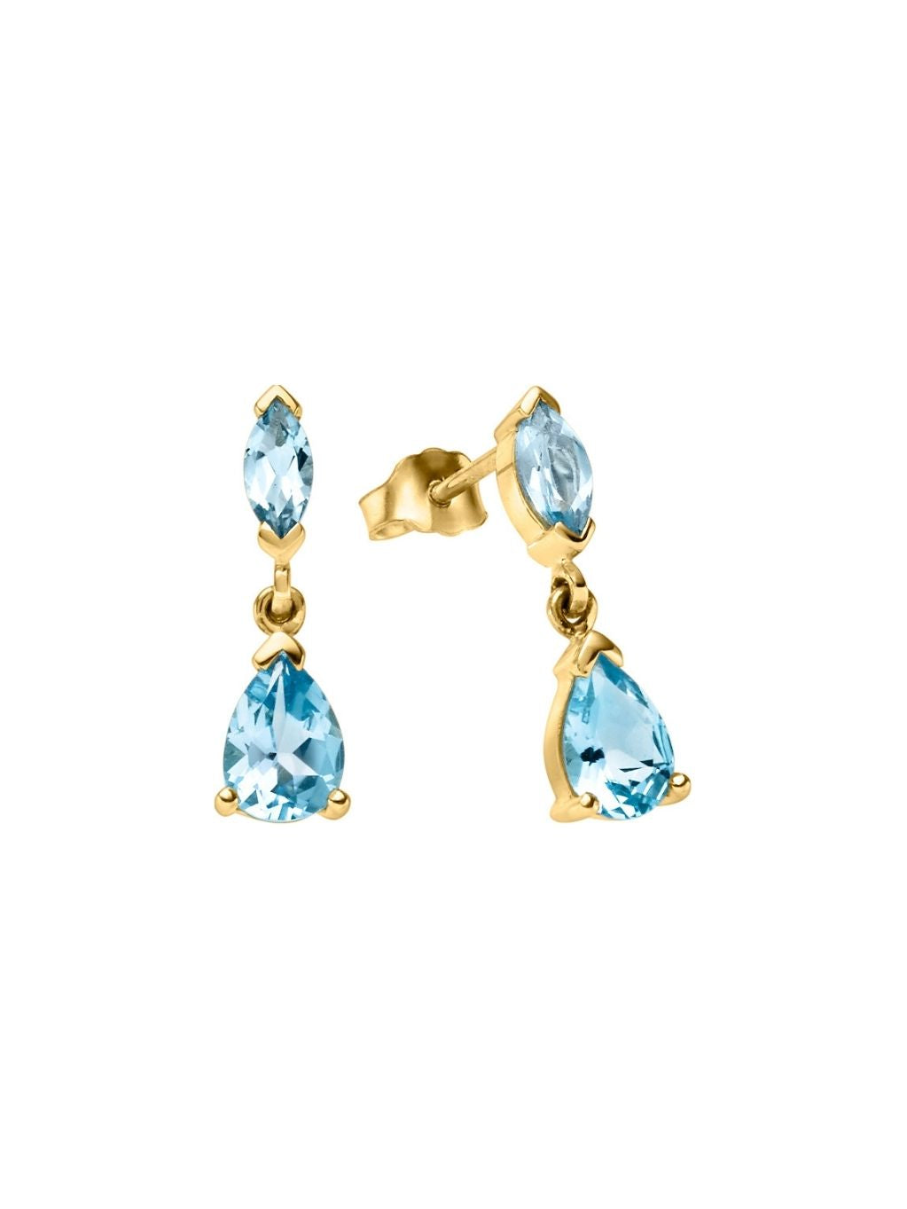 Produktbild von Ohrringe / Gold 585 / Blautopas Blau
