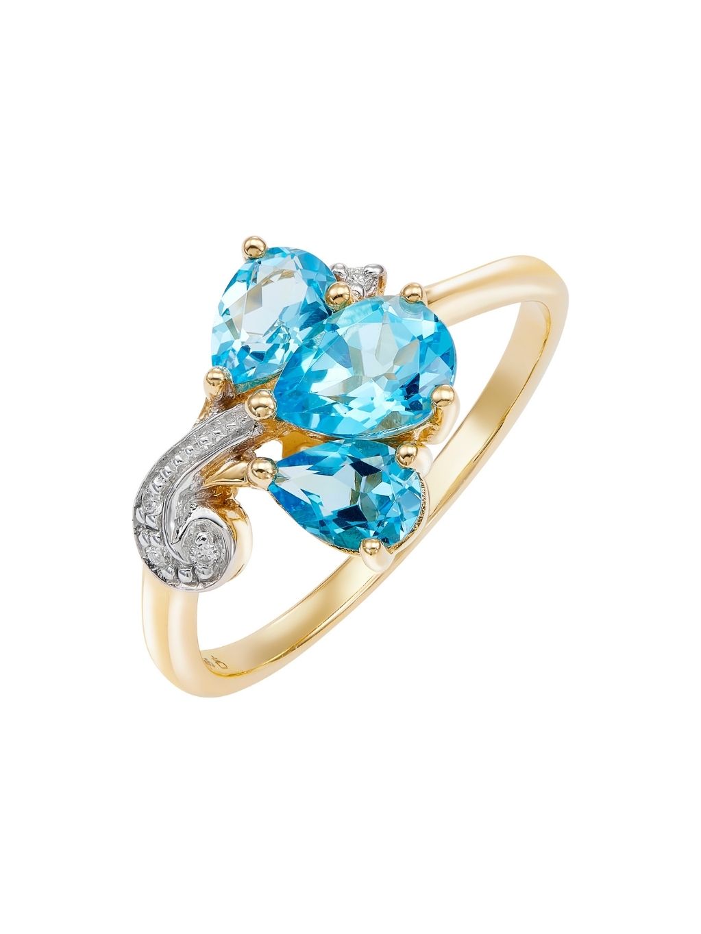 Produktbild von Ring / Gold 585 / Blautopas Blau 60