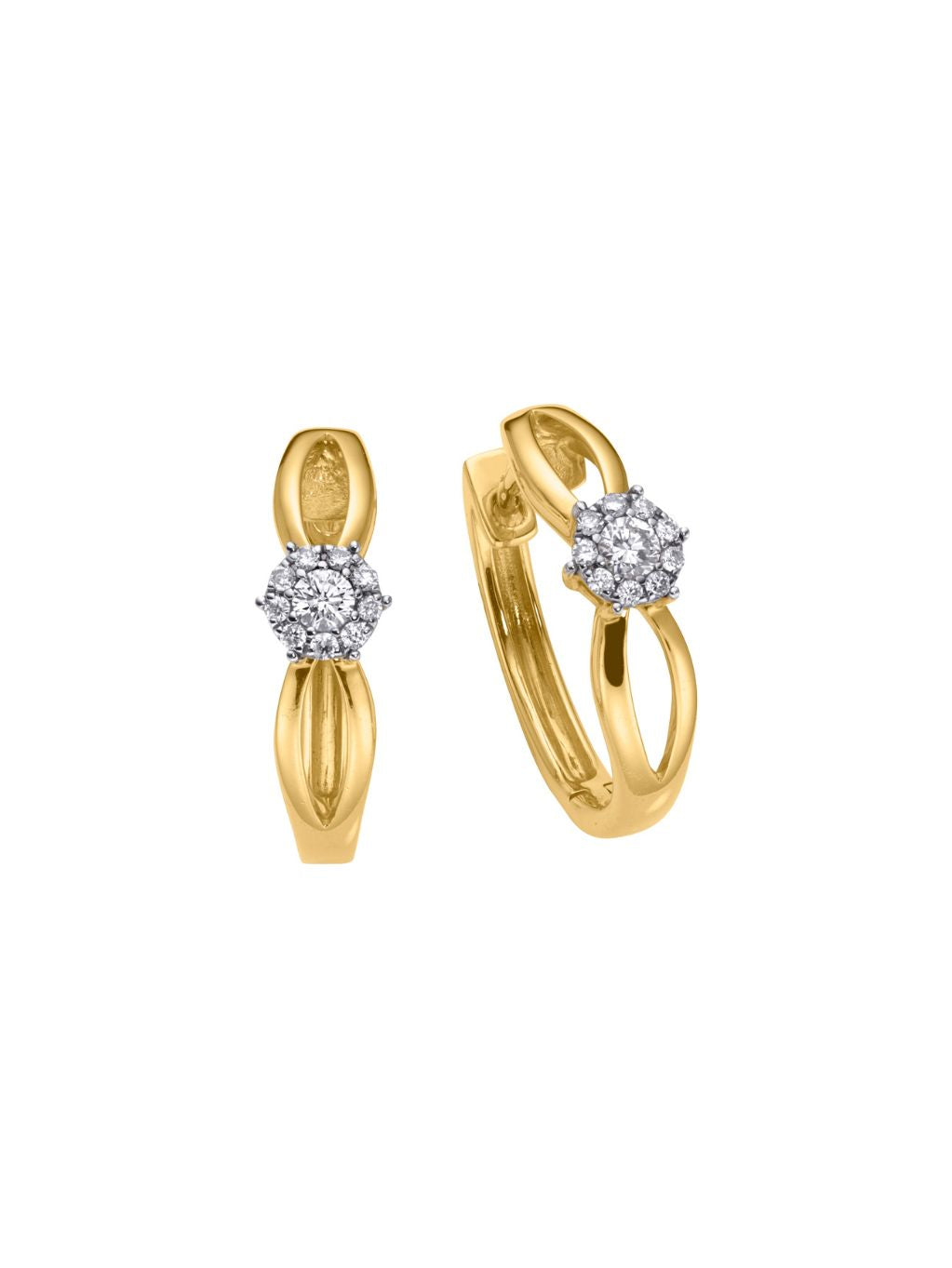 Produktbild von Creolen / Gold 585 / Brillant Gelbgold