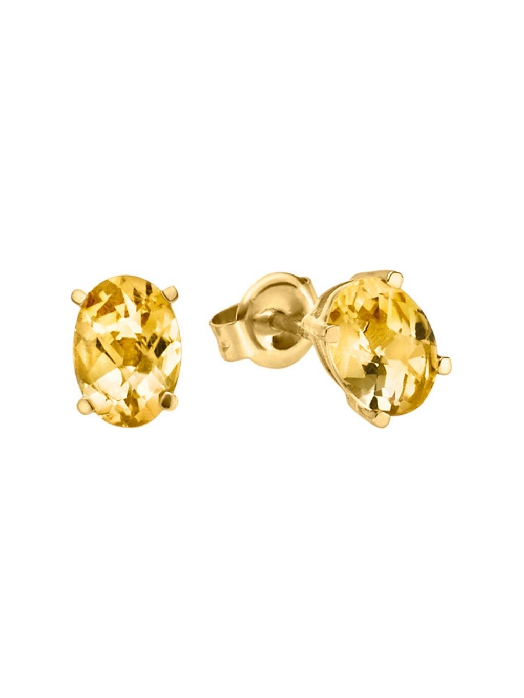 Produktbild von Ohrstecker / Gold 585 / Citrin Gelb