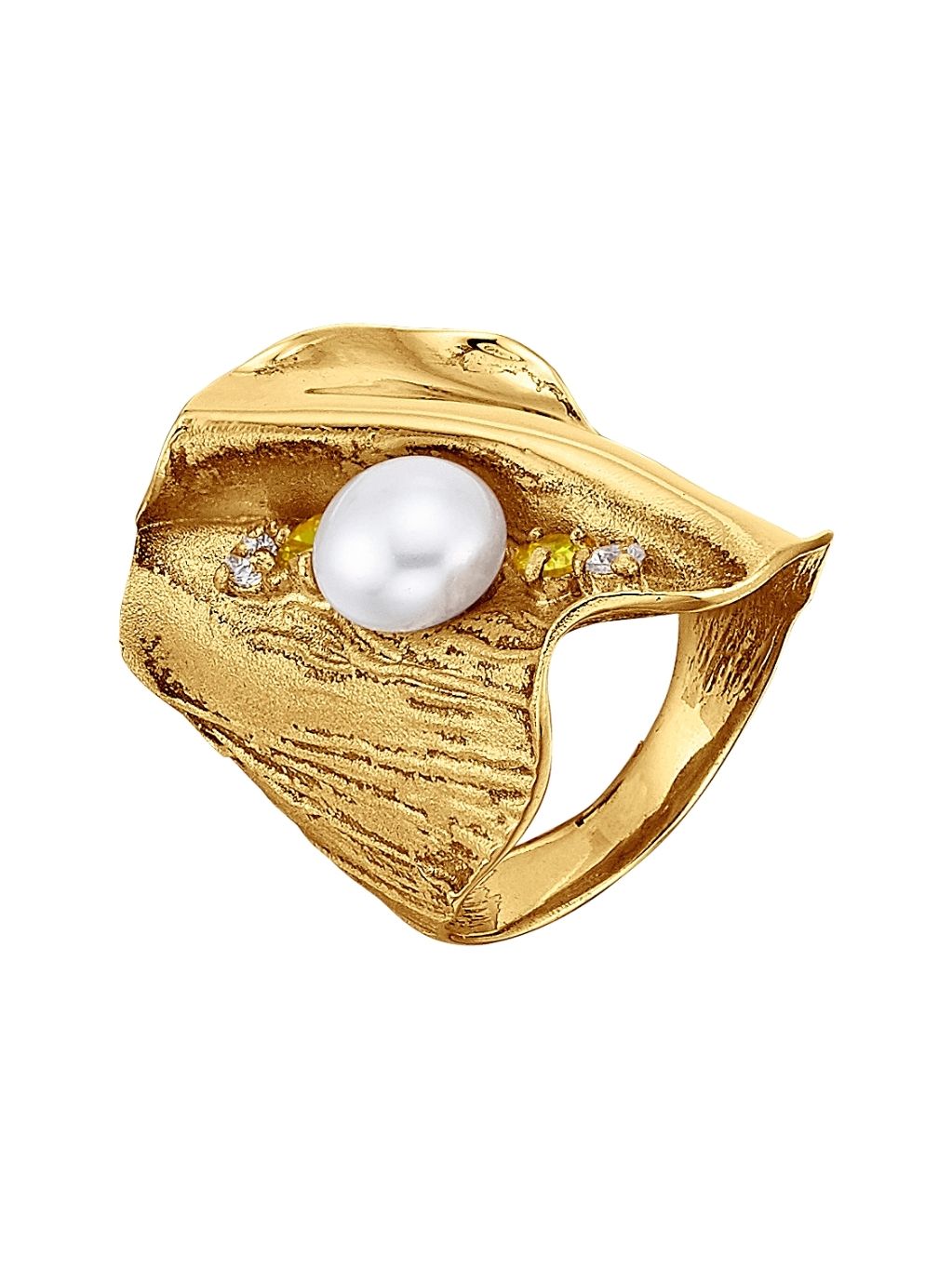 Produktbild von Ring / Silber 925 / Perle Gelbgold 54