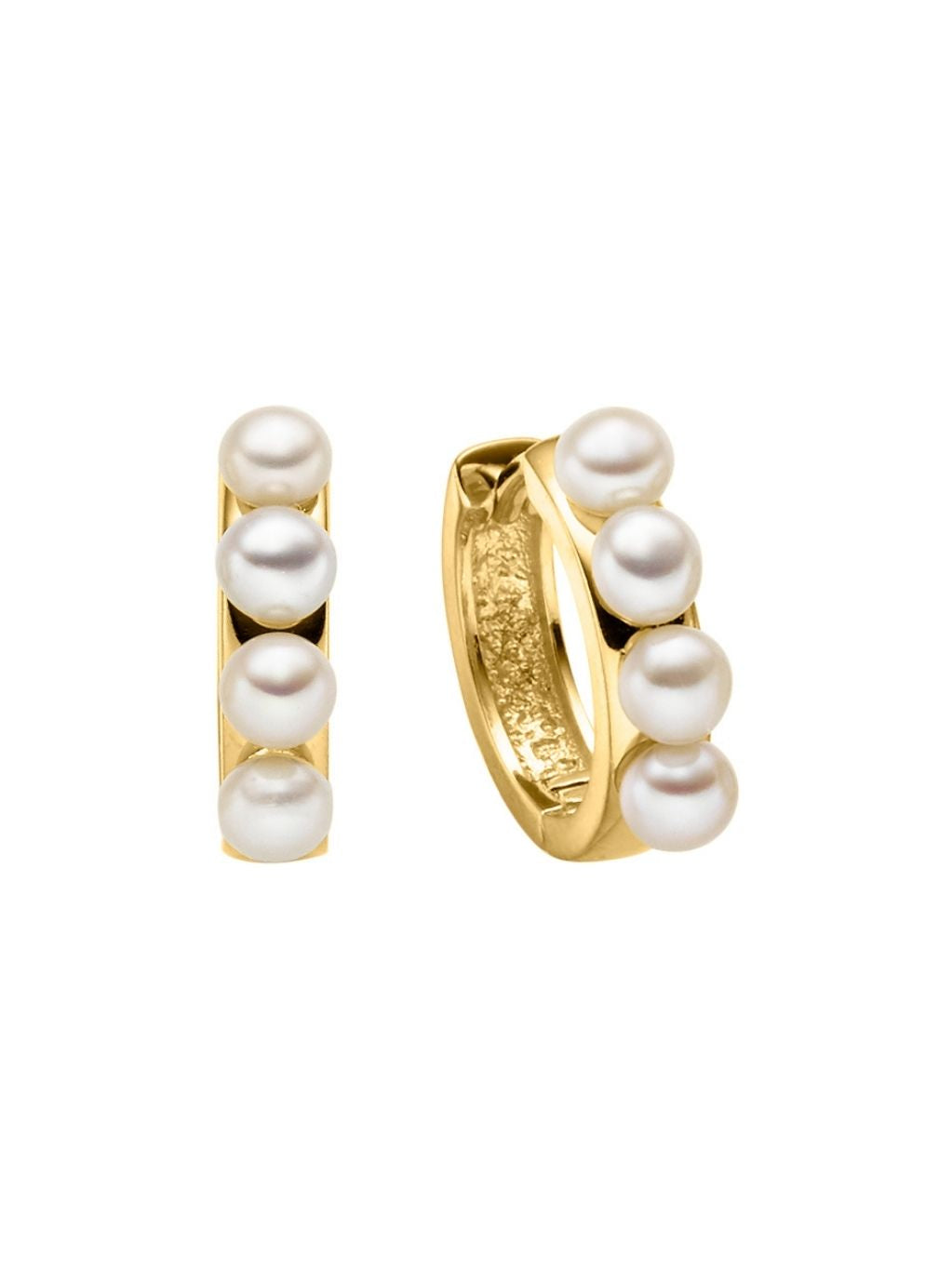 Produktbild von Creolen / Silber 925 / Perle Weiß