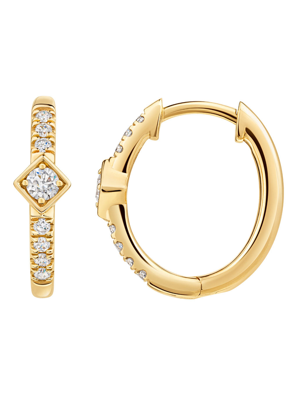 Produktbild von Creolen / Gold 585 / Brillant Gelbgold
