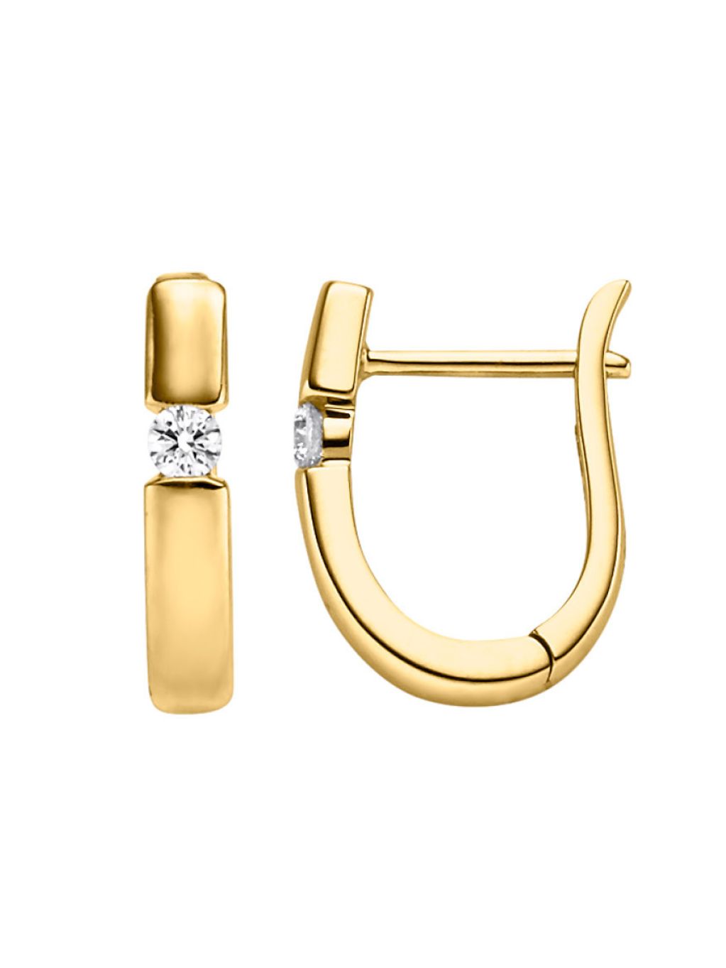 Produktbild von Creolen / Gold 585 / Brillant Gelbgold