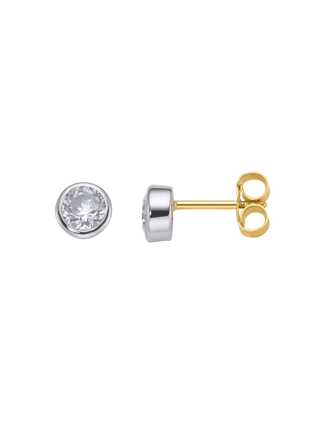Produktbild von Ohrstecker / Gold 585 / Brillant Bicolor